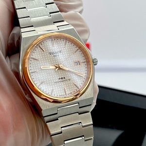Tissot PRX Powermatic 80 Rose Gold Automatic Men’s Watch. T1374072103100. NWOT